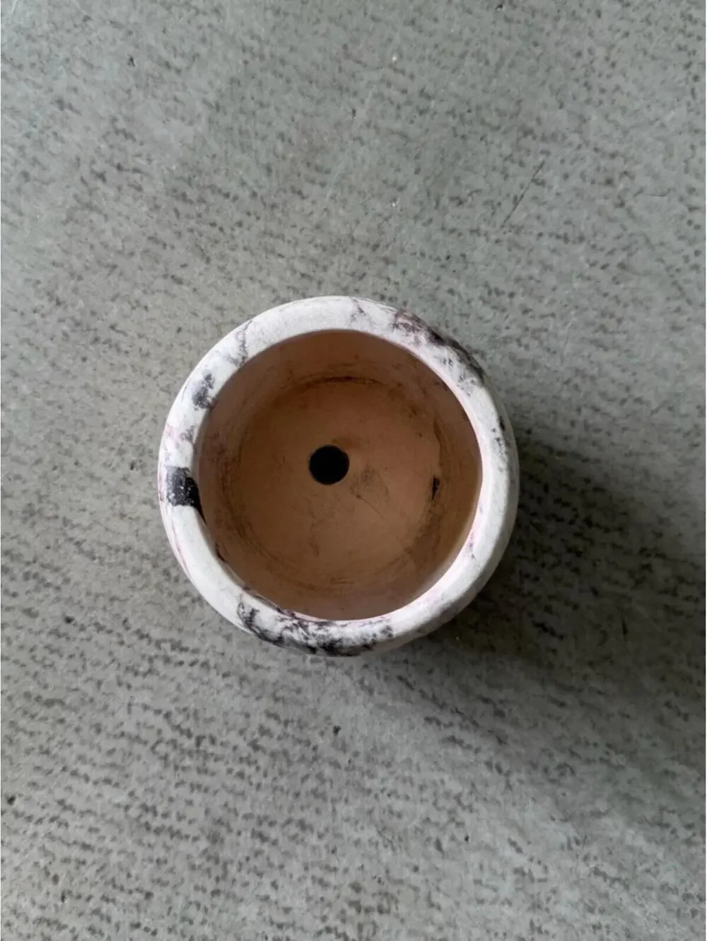 Mini Marble Planter / Ceramic Pot / Neutral Decor